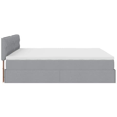 Struttura Letto Pouf con Materassi 200x200 cm in Tessuto - Foto 9