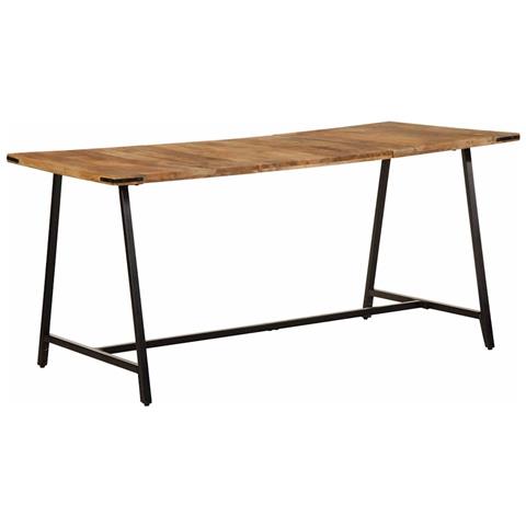 Tavolo da Pranzo 160x80x75 cm in Legno Massello di Mango - Foto 1