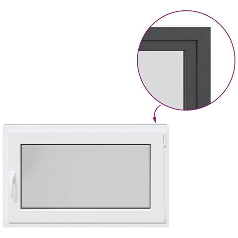 "Finestra da cantina ""RISOR"" 100x70 cm Anta-ribalta DIN Destra Antracite" - Foto 1