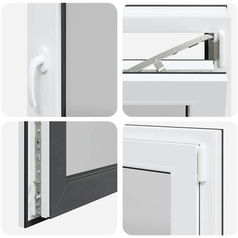 "Finestra da cantina ""RISOR"" 100x70 cm Anta-ribalta DIN Destra Antracite" - Foto 9