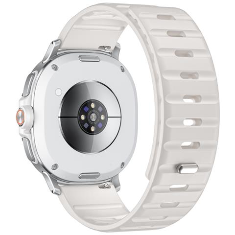 Cinturino Compatibile Con Samsung Galaxy Watch8, Silicone Magnetico Con Chiusura In Acciaio Inossidabile 316, Design Confortevole E Regolabile White - Foto 3