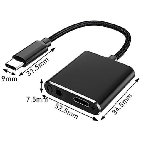 Adattatore Multifunzione 2 In 1 Kt+27w: Audio, Ricarica E Ascolto Per Dispositivi Type-c - Foto 2