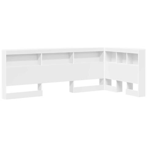 Testata contenitore con testiera Bianco 80 cm Legno multistrato - Foto 1
