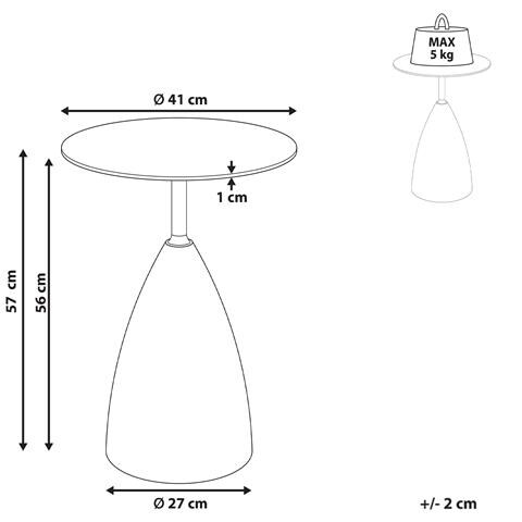 Tavolino Wallis Vetro Temperato Marrone/nero - Foto 5