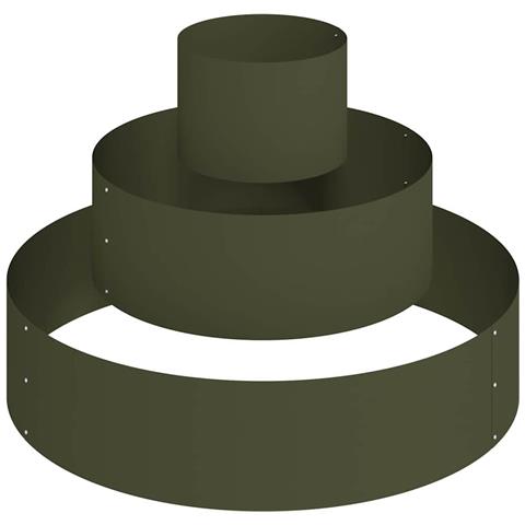 Vaso da giardino Oliver verde 90 x 90 x 20 cm Acciaio - Foto 1