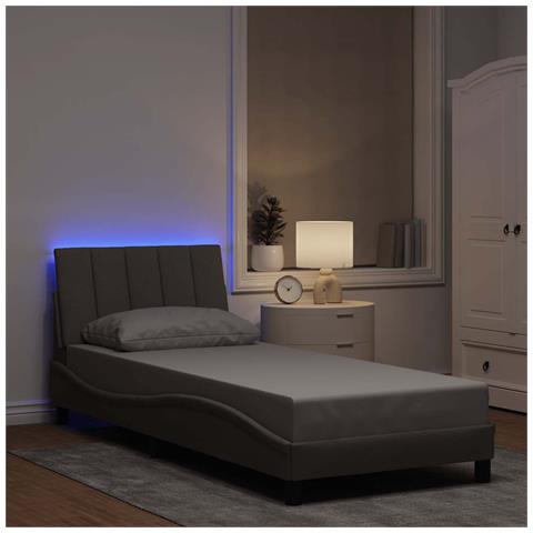 Giroletto senza Materasso Tortora 80x200 cm Tessuto - Foto 2