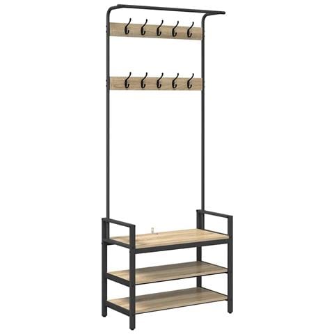 Appendiabiti rovere sonoma 75 x 34 x 184 cm Legno multistrato - Foto 1