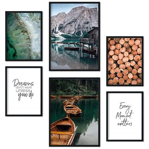 Set Di 6 Stampe Winterberg Pictures Wall Art Print Decoration Poster Interior Design In Art Gallery A3 & A4 Senza Cornice - Foto 1