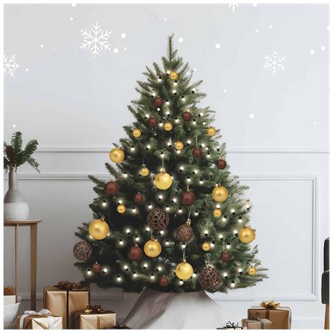 Lusso Casadino -  Set Natale Con 60 Palline Punta E 150 Luci Led Oro E Bronzo - Foto 1