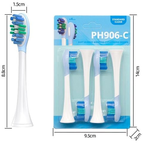 Testine Di Ricambio Per Spazzolino Elettrico Sonico - Confezione Da 8, Compatibili Con Philips Sonicare Hx369 Series Blue - Foto 2