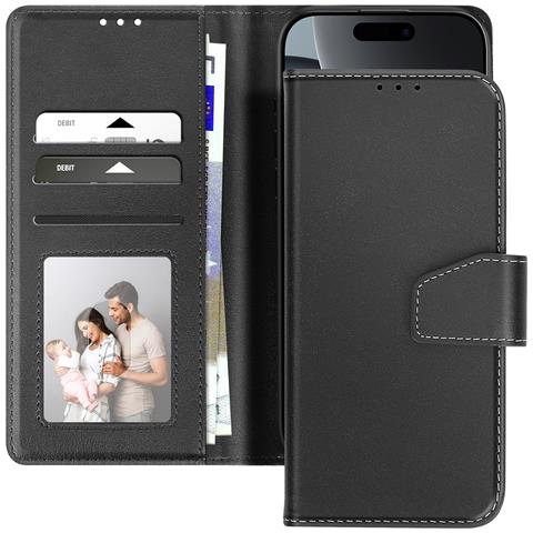 Custodia A Portafoglio Per Iphone 16 Pro Max In Pelle Premium Con Funzione Stand - Foto 5