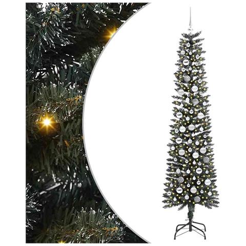Albero di Natale artificiale con 300 LED Verde 210 cm - Foto 1