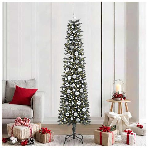 Albero di Natale artificiale con 300 LED Verde 210 cm - Foto 2