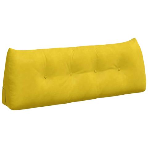 Cuscino per Schiena Giallo 140 x 24 x 50 cm Velluto - Foto 1