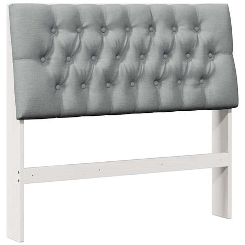 Testiera imbottita Grigio chiaro 100 cm Pino massello - Foto 1
