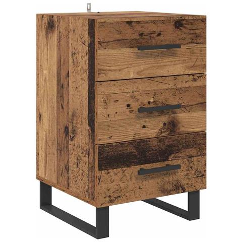 Armadio da Notte con cassetto Legno vecchio 40 x 40 x 66 cm - Foto 1