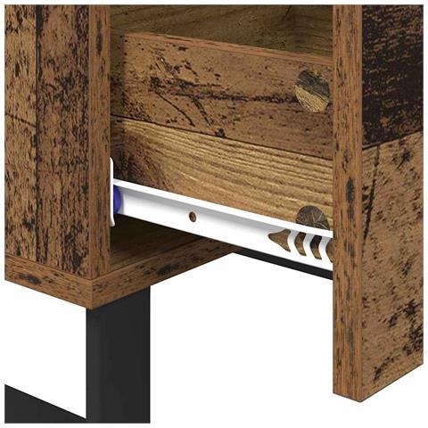 Armadio da Notte con cassetto Legno vecchio 40 x 40 x 66 cm - Foto 9