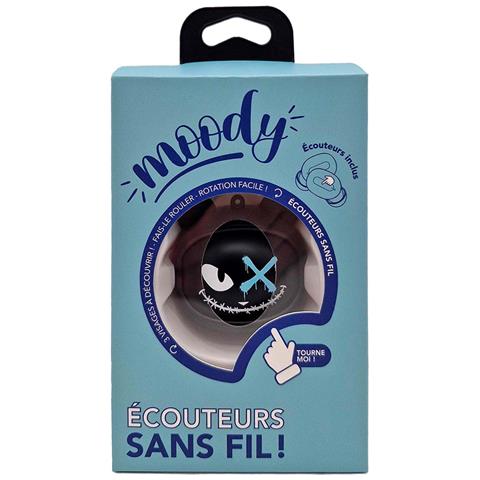 Auricolari Wireless Tws Moody Con 3 Facce Di Gatto Intercambiabili, Nero - Foto 4