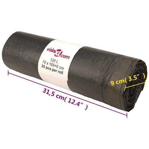 Sacchetti per Cestini con Coulisse 250 pz Neri 120 L - Foto 8