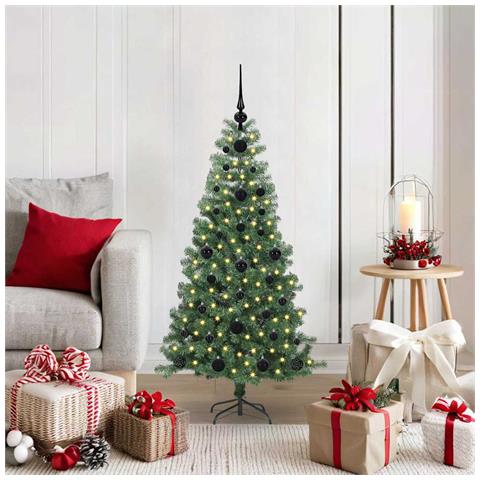 Albero di Natale con 150 LED con supporto Verde 120 cm PVC - Foto 2