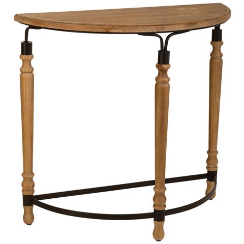 Mobile Da Ingresso In Legno E Metallo Marrone 80x35,5x76h - Foto 1