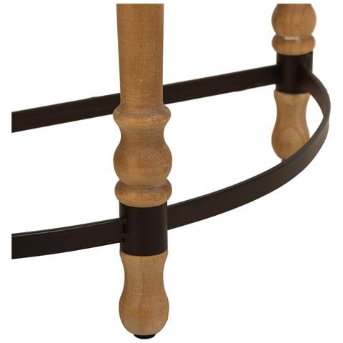 Mobile Da Ingresso In Legno E Metallo Marrone 80x35,5x76h - Foto 7