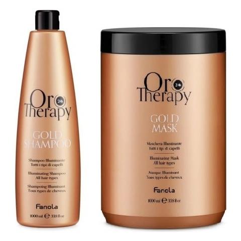 Set Oro Therapy 24k Gold: Shampoo Lucidante, 1000 Ml + Maschera Nutriente Lucidante, 1000 Ml - Foto 1