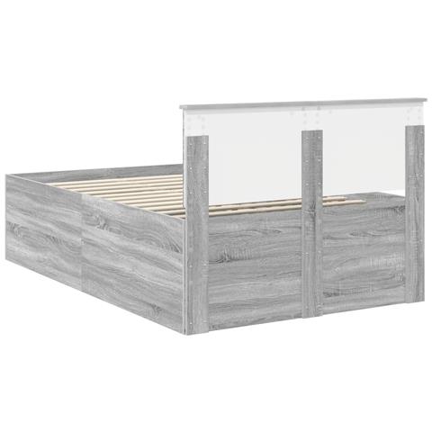 Struttura del letto con testiera Grigio Sonoma 120 x 190 cm - Foto 9