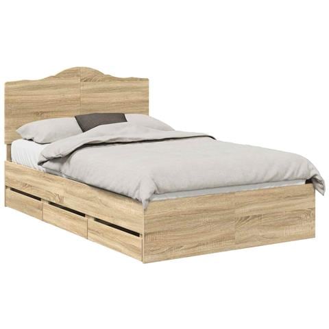 Struttura del letto con cassetto Rovere Sonoma 120 x 190 cm - Foto 1
