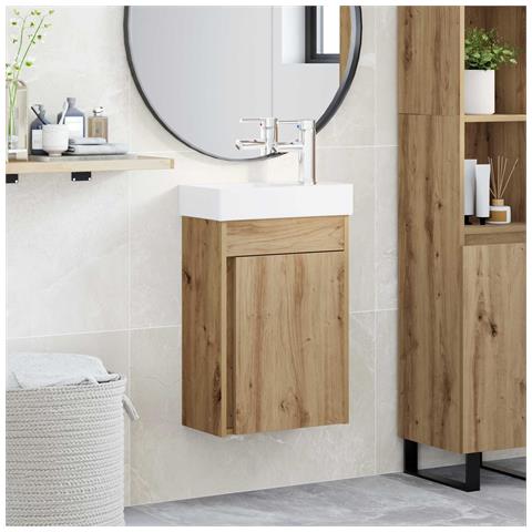 Mobile bagno con rubinetto Rovere Artigianale - Foto 2