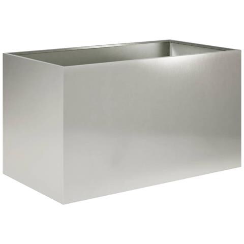 Vaso da giardino Argento 100 x 50 x 50 cm Acciaio Inox - Foto 1