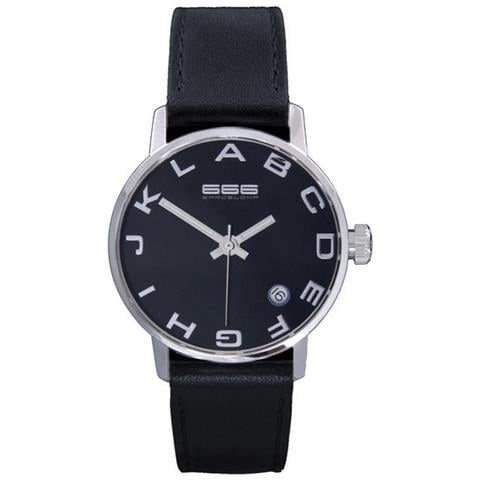 666Barcelona Orologio Analogico Quarzo Unisex Adulto con Cinturino in Pelle 666-272 - Foto 1