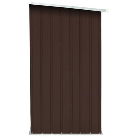 Capannone Da Giardino In Acciaio Zincato 163x83x154 Cm Marrone - Foto 2