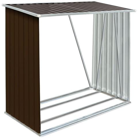 Capannone Da Giardino In Acciaio Zincato 163x83x154 Cm Marrone - Foto 1