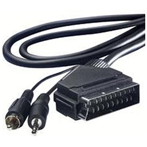 Audio / Video connection lead, 5.0m, 5m, SCART (21-pin) , Nero - Foto 1
