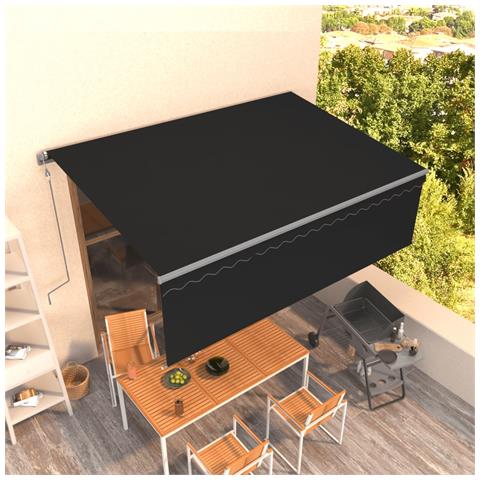 Tenda da Sole Retrattile Automatica con Parasole 4x3m Antracite - Foto 7