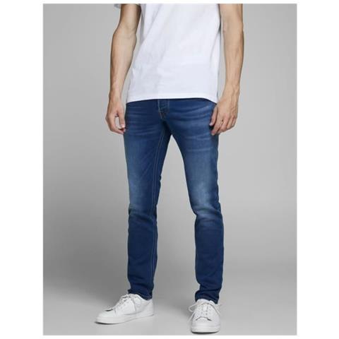 Jeans Uomo Slim-fit A Vita Bassa Blu Denim - Foto 1