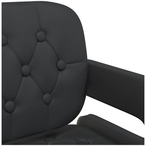 Sedie da Pranzo Girevoli 6 pz Nere in Similpelle - Foto 2