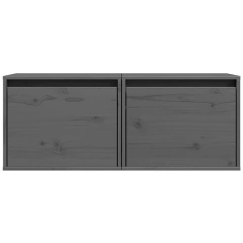 Pensili Grigi 2 Pz 45x30x35 Cm In Legno Massello Di Pino - Foto 10