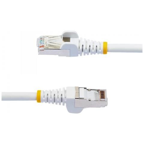 Cavo Ethernet Cat 6a - 10m - Bianco - Cavo Di Rete Lan Low Smoke Zero Halogen (lszh) - 10gbe 500mhz 100w Poe++ - Filo /cavo Patch Schermato S /ftp Con Spinotto Rj45 Antigroviglio E Rilievi Di Trazione - Foto 2