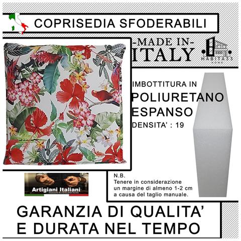 Set 2 Coprisedia Cucina Sfoderabili Con Laccetti In Stampa Digitale Double Face 40x40x5 Cm (parrots) - Foto 7