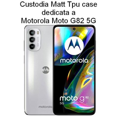 Custodia Tpu Silicone Cover Case Slim Per Motorola Moto G82 Black - Foto 2
