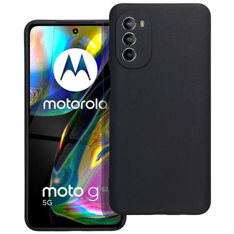Custodia Tpu Silicone Cover Case Slim Per Motorola Moto G82 Black - Foto 1