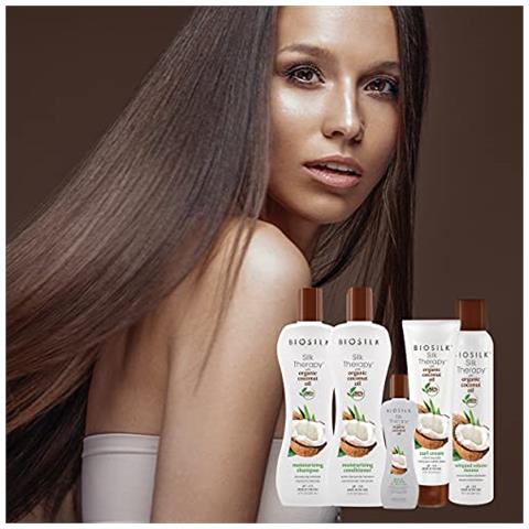 Terapia Biosilk Con Trattamento Senza Risciacquo All'olio Di Cocco Naturale, 564 Oz - Foto 2