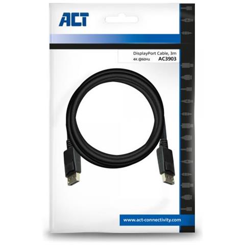 Cavo Displayport Ac3903 3 M Nero - Foto 2
