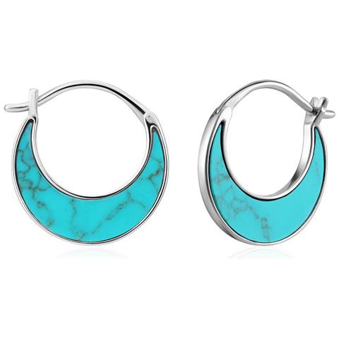 Orecchini Donna E027-07h Argento Puro 3 Cm - Foto 1