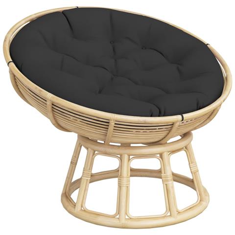 Cuscino Rotondo Nero 100x11 Cm In Tessuto Oxford - Foto 3