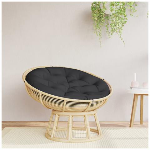 Cuscino Rotondo Nero 100x11 Cm In Tessuto Oxford - Foto 1
