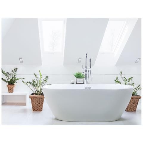 Vasca Da Bagno Freestanding Nevis 160 X 75 Cm Bianco - Foto 1
