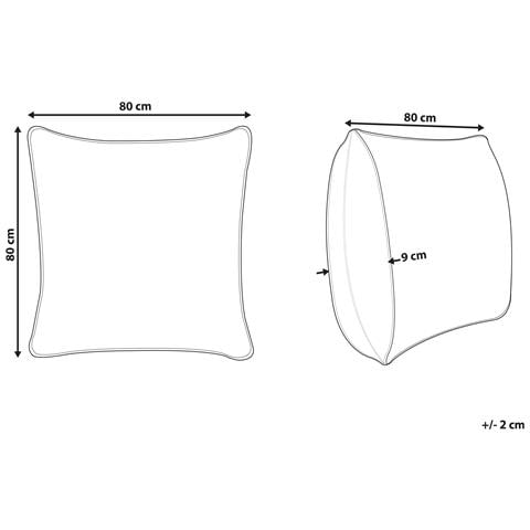 Guanciale Alto Poliestere Bianco 80 X 80 Cm Di Triglav - Foto 5